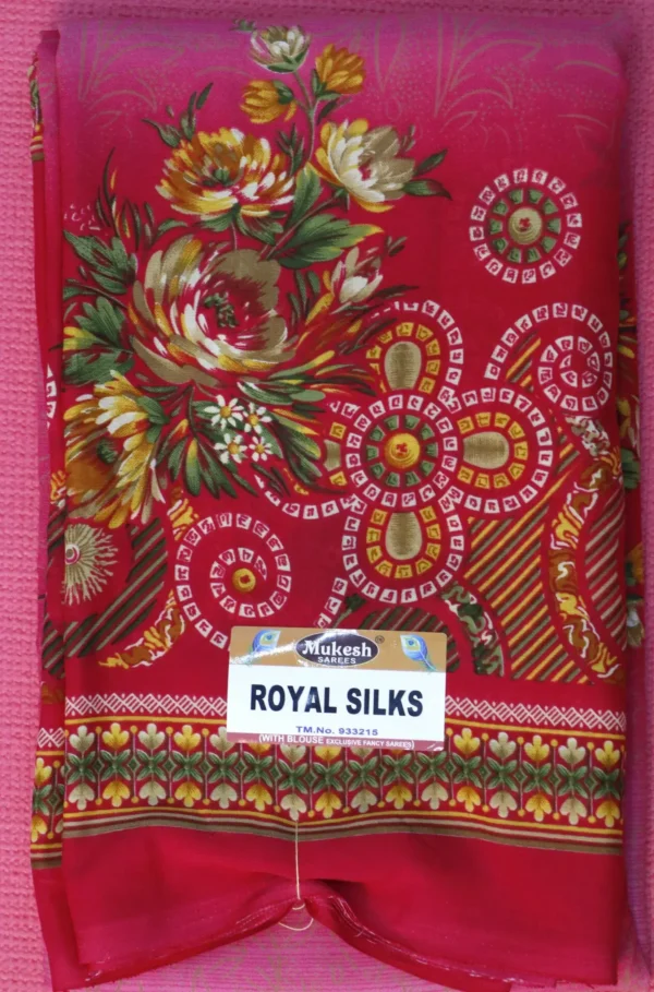 Light Pink Colour Printed Sarees