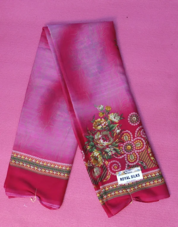 Light Pink Colour Printed Sarees