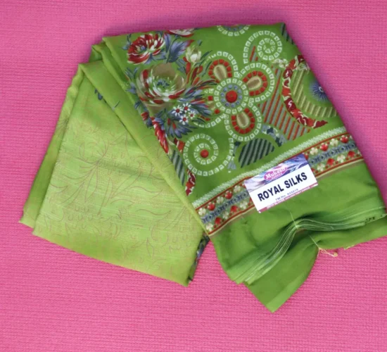 Green Colour Printed Sarees