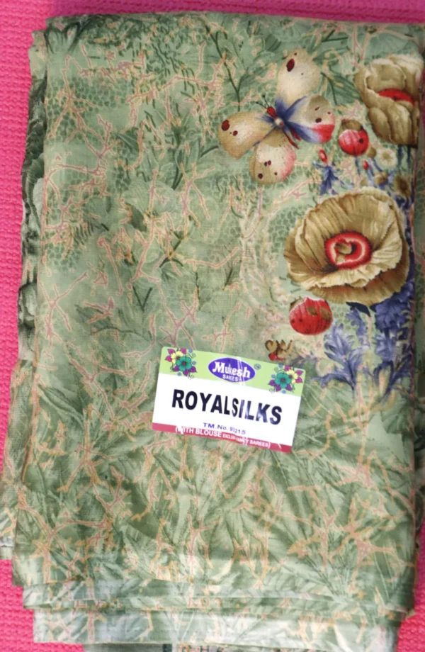 Chiku Colour Printed Fancy Sarees