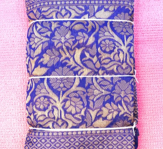 Brocket Sarees with Cross Necklace V Design